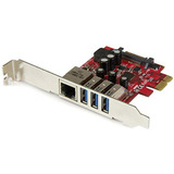 Tarjeta Pci Express Usb 3.0 Con 3 Puertos + Ethernet Gigabit