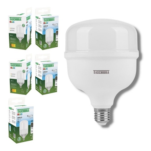 Kit 5 Lâmpadas Led 50w Bulbo E27 6500k Branco Frio 