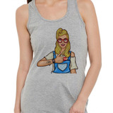 Musculosa Pop Art Chica Girl Lentes Rubia