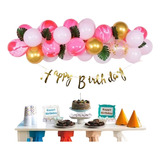 Globos Decorativos Látex Con Letrero Happy Birthday #153