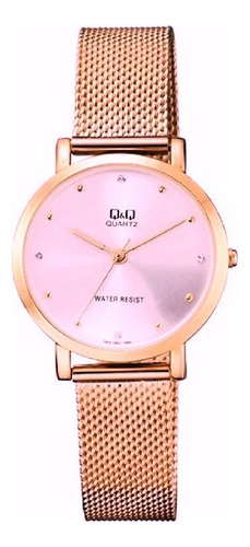 Reloj Qyq Mujer Pulso Malla Acero Water Resist Q&q Moda Dama