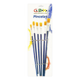 Pinceles Artisticos Economicos Chato Set X 6 Unidades Cbx