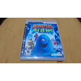 Juego De Ps3 Monsters Vs Aliens, Físico Y Usado 