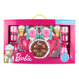 Set Juego De Te Barbie Postres Pastel Charola Juguete Cocina