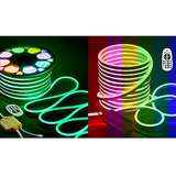 Tira De Luces Neon Rgb Multicolor 50ft + 82ft Led Flex.