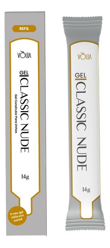 Refil Gel Classic Volia Cor Nude 14g - Gel Construtor