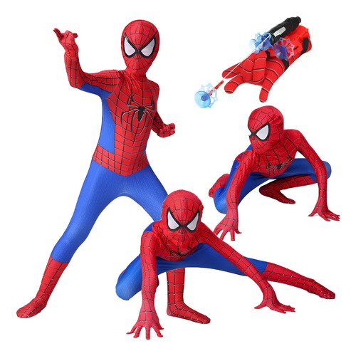 Disfraz Spider Man Niño Hombre Araña Traje Hero Cosplay Ropa+regalos Disfraz De Spiderman Traje Niños Cosplay Anime Araña Ropa Disfrace De Halloween | Envío gratis