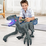 1 Juguete De Dinosaurio Velociraptor Recargable Con