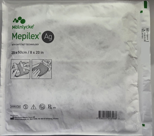 Mepilex Ag Extragrande, 20x50cm, 1 Pieza