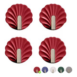 Color Adhesivo Gancho Shell Decoración Gancho 4pcs