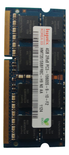 Sodimm Memoria 4gb Ddr3 Pc3-10600s 1333 Mhz Portatil Laptop