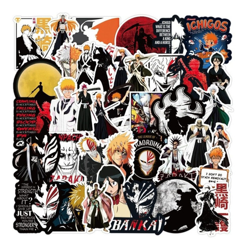 Stikers 50 Variados Bleach  Rukia Ichigo Kon Anime