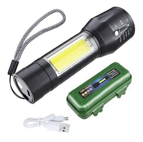 Linterna Tactica Recargable Larga Distancia Led Potente Usb