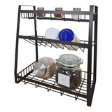 Organizador Cocina 3 Niveles Especiero Frascos Metal