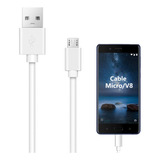 Cable V8 Micro Usb Para Moto LG Samsung Xiaomi Huawei 2m