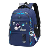 Mochila Ortopédica Infantil, Astronauta, Impermeable Q