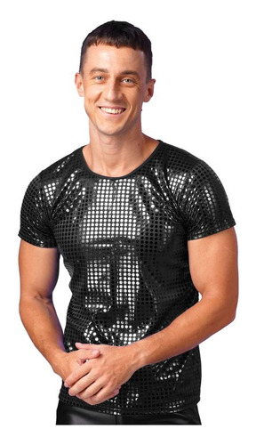 Playera Brillosa Discoteca Hombre Ropa Moda Fashion