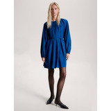 Vestido Azul Con Diseño Texturizado Tommy Hilfiger De Mujer