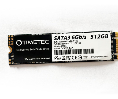 Timetec 512gb Ssd M.2 2280 Sata Iii 6gb/s 