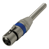 Plug Cannon Femea Azul Corpo Metalico Com Mola