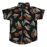 Camisas Hawaianas Chicos Fibrana Verano Envios Manga Corta