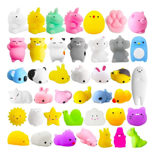 10 Squishy Mochi Animals Antiestres Random Souvenir 3cm 