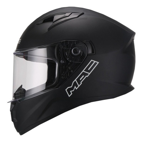 Casco Moto Integral Mac Speed Solid Negro Mate Pr