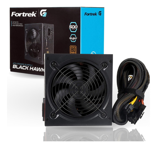  Fonte Atx 500w Gamer 80plus Black Hawk Fortrek Pc Bronze 