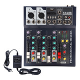 Mixer Professional Sound, Consola De Mezclas De 4 Canales Pa