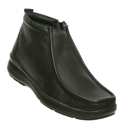 Botin Romulo Negro 9262 Para Hombre En Cuero. Romulus