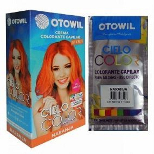 Otowil Tintura Color Fantasía - Cielo Color Naranja 