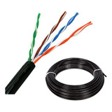 Cable Utp Cat-5 Exterior Funda Negra  X Rollo 10mts.      Vl