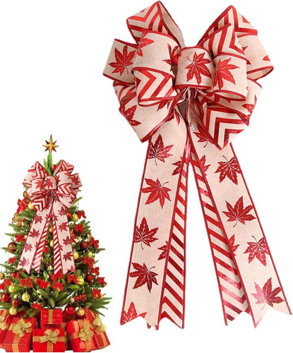 Red Christmas Bows | Large Christmas Tree Bow Wreath Bow