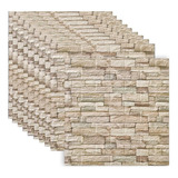 10pcs Pegatina Pared Patron Ladrillo Papel Tapiz 3d 35x38cm