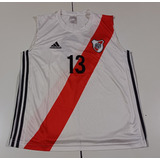 Camiseta Básquet River 2016 Blanca #13, Talle L .