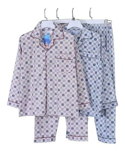 Pijama Hombre 2 Piezas Manga Larga Para Verano Y Primavera 5