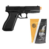 Pistola Airsoft Barata Glock S23 Spring Polímero + 1.000 Bbs