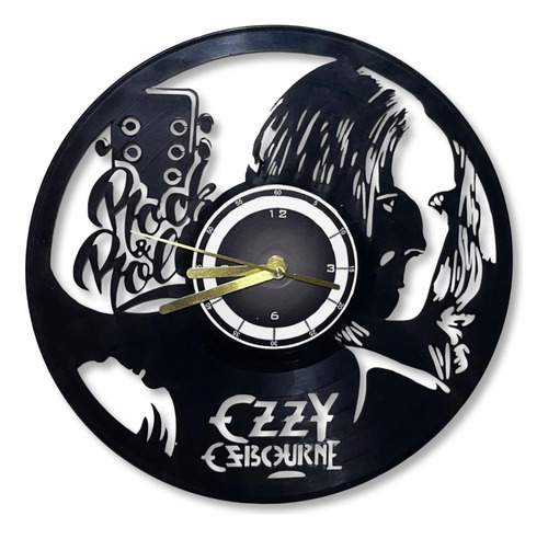 Reloj Pared Ozzy Osbourne Disco Vinilo Vintage Calado Laser 