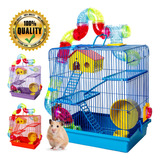 Gaiola Hamster 3 Andares Com Tubos Labirinto Casinha E Roda