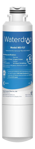 Waterdrop Dab Reemplazo Para Filtro De Agua Samsung® Dab, Ha