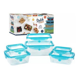 Set Recipientes Con Tapa En Silicona X 6 Almacenar Alimentos