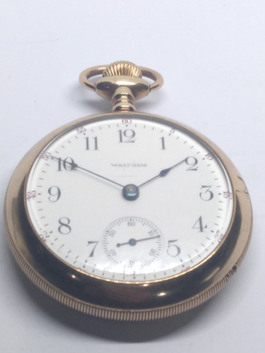 Reloj De Bolsillo Waltham Año 1899 Modelo Solo Baño De Oro 