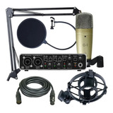 Kit Grabación Behringer Umc204 C1 Condenser Antipop Brazo