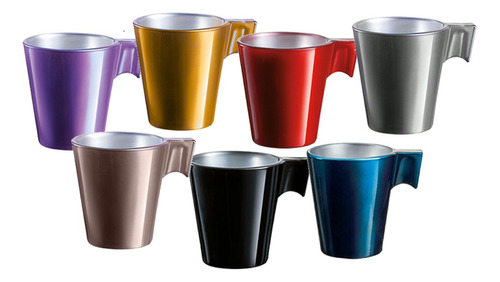 Taza Flashy Colours Luminarc Longo 220 C X4u Taza Nespreso Color Combina Tus Colores