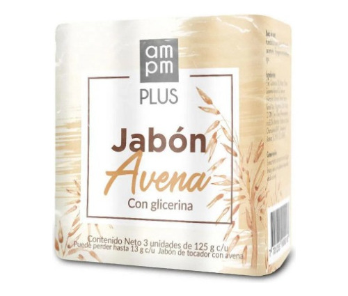 Jabon Avena Con Glicerina 3uns - g a $41