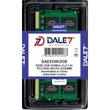 Memória Dale7 Ddr2 2gb 533 Mhz Notebook 16 Chips 1.8v Kit 50