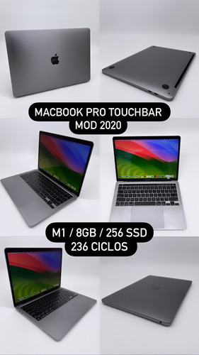 Macbook Pro 13 Pulgadas Apple M1 Gris Espacial Touch 2020