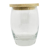 Recipiente Vaso Porta Vela Con Tapa Madera 357 Cc Pack X6