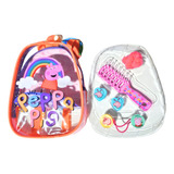 Mini Mochila Peppa Pig Accesorios Para El Pelo