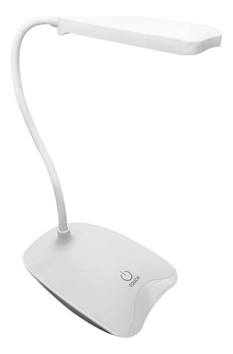 Lampara De Escritorio Velador Led Flexible C/ Cable Usb New Estructura Blanco